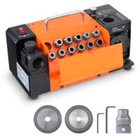 VEVOR Bohrerschleifer Schärfmaschine, 3-13 mm Bohrerspitzer, mit 11 Spannzangen CBN & SDC Rad, präzise abstellbarer Spitzenwinkel von 95° bis 135°