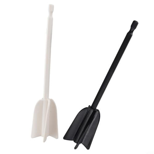 Vibsky Farbmischer Bohraufsatz 2 Pack, Epoxidharz-Rührer mit 4-Klingen-Design, effizientes Mischwerkzeug für Latex-Ölfarbe, kompatibel mit elektrischen Bohrmaschinen 180-1000 U/min, Kunststoff