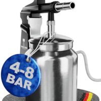 WERKTHOR Sandstrahlpistole mit 1L Becher, Druckluft-Sandstrahlgerät für Kompressor 4-8 Bar, Profi Sandstrahler mit 6mm Düse, Rostentferner Pistole für Metall, Holz und Lack