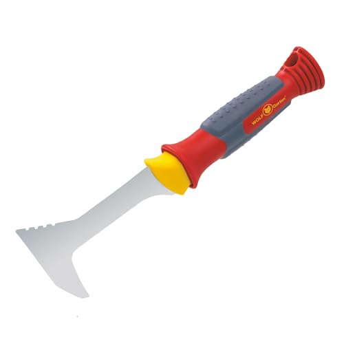 WOLF-Garten Premium Fugenkratzer KF-2K, Einhand-Fugenkratzer zum Entfernen von Moos und Unkraut in Plattenfugen, Mauerecken mit rutschfestem Handgriff und Softeinlage