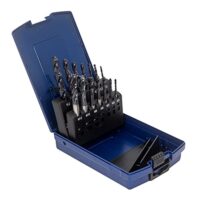 WSH-TOOLS Maschinengewindebohrer Set mit 14-teiliger Kunststoffbox und verschiedenen Größen für M3, M4, M5, M6, M8, M10, M12 Gewinde