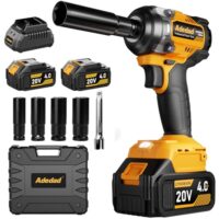 Adedad 1/2" Schlagschrauber mit 750 N.m Drehmoment, bürstenloser Motor und hoher Leistung, ideal für Auto-Reparatur, Reifenwechsel und DIY-Projekte