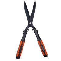 BLACK+DECKER Heckenschere mit gezahnten Stahlklingen für effektive Gartenarbeit, 53 cm lang, schwarz/orange Farbe
