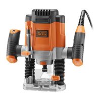 Black+Decker KW1200EKA-QS 1200W Plunge Router mit 6 Bits in Orange Farbe