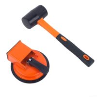 Bodenreparatur-Set mit Gummihammer, Saugnapf und wiederverwendbaren Filzpads für Verbund-, Hartholz- und Laminatböden - DIY-Reparatur-Set zum Reparieren und Pflegen von Fußböden