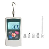 Digitales Kraftmessgerät 500 N/ 50 kg/ 110 lb/ 1760 oz Tragbares Push-Pull-Kraftmesser, schaltbares, hintergrundbeleuchtetes Mini-Dynamometer mit 6 Leuchtenköpfen