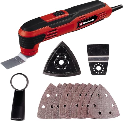 Einhell Multifunktionswerkzeug TC-MG 250 CE mit magnetischer Werkzeugaufnahme, Drehzahlelektronik und Zubehör für Holz, Kunststoff und Metall