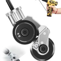 Elektrischer Blechschneider & Nibbler für Bohrmaschine - Metallknabber Bohraufsatz zum Schneiden von Eisen, Weißblech, Stahl, Kupfer, Aluminium, Trapezblech (Universal)