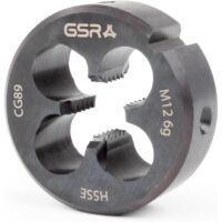 PROFI Schneideisen Metrisch M12, HSSE-VAP für Edelstahl VA, Außengewinde, DIN 22568, Gewindeschneideisen Metrisch, Werkzeug für Heimwerker-Arbeiten