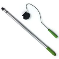 Dachrinnenreiniger mit Teleskopstiel für den sicheren und effektiven Reinigungsjob bis 252 cm Höhe ohne Leiter. Ergonomisches Design, müheloses Handling und flexible Stahlrohr.