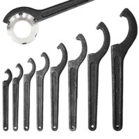 Verställbares Hakenschlüssel Set für Rundmutter, 22-65mm, C-Hakenschlüssel mit Nase, ideal für Drehmaschinen und Werkstattzubehör