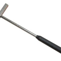 HM-Fliesenlegerhammer mit Hartmetall-Spitze, Profi Fliesenhammer und Lochhammer für präzise Fliesenlöcher, robuster Stahlstiel mit Gummigriff, schwarz