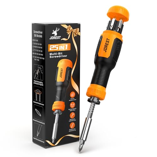 Jorest 25 in 1 Multi Bit Schraubendreher Set mit Torx, Schlitz, Kreuzschlitz, Sechskant und Pozidriv für Gameboy, MacBook und andere Reparaturanforderungen