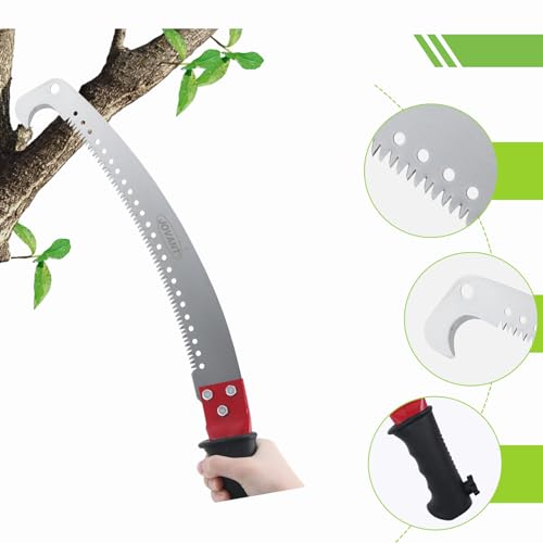 JOVANT Astsäge, Handstieläge mit 30cm Durchmesser, ideal für Beschneiden von Ästen und Bäumen in Garten, Forstwirtschaft und Rasen