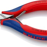 KNIPEX Elektronik-Seitenschneider mit durchgestecktem Gelenk und Mehrkomponenten-Hüllen, 115 mm