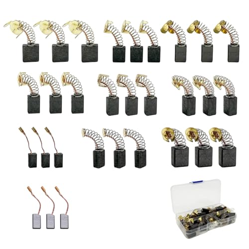 Universelle Kohlebürsten für Elektromotor-Kohlebürsten in 10 Größen, kompatibel mit Bohrmaschinen, Kreissägen und Winkelschleifern.