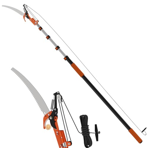 Manuelle hochentaster für Baumbeschneidung, Astsäge Teleskop mit 1,5-6m Teleskopstange, Baumsäge Teleskop für Gärten, Forstwirtschaft und Landwirtschaft