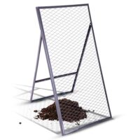 Novatool Boden Durchwurfsieb 100x50 cm, aus pulverbeschichtetem Stahl, Durchwurfgitter Sieb für Erde Rasen Sand Kompost, Gartensieb Metallsieb Garten Metall Gitter Erdsieb Kompostsieb Gartenerde