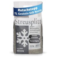 Umweltschonendes Streugranulat für sichere Gehwege und Treppen, 15kg Diabas Streusplitt mit 1-3mm Körnung, sofort rutschhemmend, Premium Qualität
