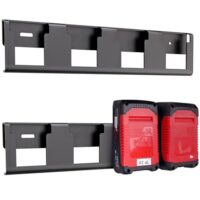 Wandhalterung für Einhell Power X-Change 18V & 36V Akkus, kompatibel mit vier Werkzeugakku, Aufbewahrung für Garage, Werkstatt, Schuppen und Zuhause