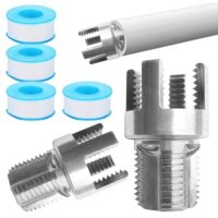 PVC-Rohrgewindeschneider-Set, Innen-Außengewindeschneider für Wasserrohr-Gewindeöffner mit 4 Dichtband, praktisch für Heimwerker und Profis