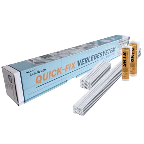 QUICK-FIX Verlegesystem für Glasbausteine schnell und einfach verlegen, ohne Bohren oder Dübeln