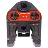 Rothenberger Pressbacken Standard TH16, Werkzeug für Herstellung von Pressbacken mit 3-Bolzen Gleichlaufmechanik und DURA LAZR TEC-Verfahren, hochwertiges Material aus geschmiedetem Spezialstahl