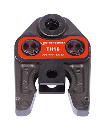 Rothenberger Pressbacken Standard TH16, Werkzeug für Herstellung von Pressbacken mit 3-Bolzen Gleichlaufmechanik und DURA LAZR TEC-Verfahren, hochwertiges Material aus geschmiedetem Spezialstahl