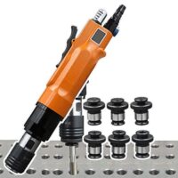 Pneumatische Gewindeschneidmaschine mit Selbstsicherndem Kopf und 6 Spannfutter von SATSAT, ideal für das Bohren und Gewindeschneiden