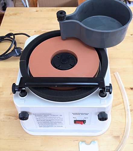 Shinko Schärfmaschine Set mit 3 Wassersteinen (Körnung 280/1000/6000) - Nass-Schleifmaschine für präzises Werkzeugschärfen