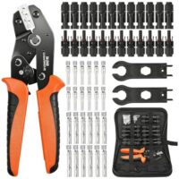 Solar Crimpzange Set für 2.5/4/6mm² PV Kabel,12 Paar PV Stecker und Kabelstecker,Solaranlage Werkzeug Set