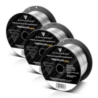 STAHLWERK MIG/MAG Aluminium Schweißdraht Ø 1,0 mm ER4043 (AlSi5) - 3 Stück je 0,45 kg D100-Spule, 16 mm Dorn, spritzarm, hochwertige Massivdrahtelektrode zum Schweißen von Aluminium mit Schutzgas