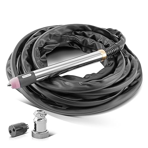 STAHLWERK P60 CNC-Brenner, Plasmabrenner mit Edelstahlgehäuse und Messingkopf für Plasmaschneider mit Pilotzündung inklusive Schlauchpaket