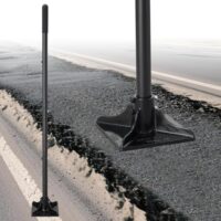 Stahlstampfer für Gartenarbeiten, 20,32 x 20,32 cm Stahlstampfen mit 145 cm langem Griff für Nivellierung und Bodenmontage