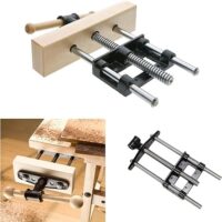 Hochwertiger Schraubstock mit 255mm Länge und 55x26cm Messungen, ideal für Tischlerarbeiten und Hobelbank-Anwendungen