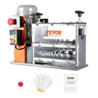 VEVOR Kabelabisoliermaschine Elektrisch 1,5-32mm Kabelschälmaschine 750W Abisoliermaschine mit Kupferdraht und weißen Handschuhen