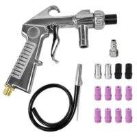 Vunanvu Sandstrahlpistole Set, professionelles Oberflächengestaltung-Sets mit Keramikdüsen und Stahldüsen, ideal für Anfänger und Fortgeschrittene, hohe Präzision und Haltbarkeit