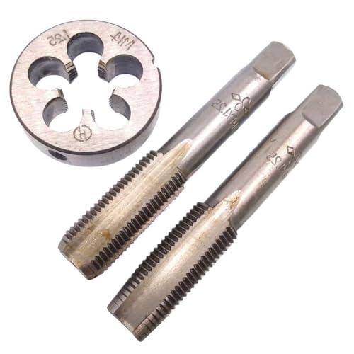 WIIYENA HSS M14 x 1,25 mm metrischer Rechtsgewindebohrer und Schneideisen-Set für verschiedene Anwendungen