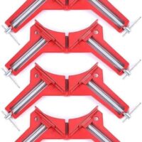 LTDOOIT 90 Grad rechts Winkelklemme, Eckenspanner Holz Aluminium Metall, 4 Stk. Winkelspanner Set, Einstellbar, Winkelklemmen, Schweißen Rahmenspanner, Bilderrahmen, Schraub Gehrungszwinge