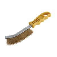Messingdraht-Handbürste für NE-Metall, Holz und Stein - 265 mm Gesamtlänge - zum Entrosten und Reinigen