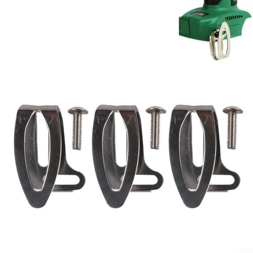 Gürtelclip-Haken mit Schrauben, kompatibel mit Hitachi 18 V Akku-Bohrschrauber WH18DSAL DS18DSAL DS18DBL, Stahlersatz für Teilenummern 372229 331277