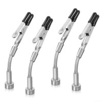 Zilimontt Löthilfende Hände mit magnetischen, flexiblen Armen für Leiterplattenschweißen, Dritthand-Assistentwerkzeug mit verstellbarem Schwanenhals und Clips, Silber, 4 Stück