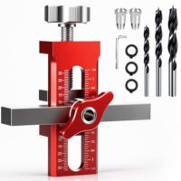 Robuste 2-in-1 Einstellbare Schranktür-Montagehilfe in Aluminiumlegierung mit drei Bohrern für einfache Installation von Schranktüren