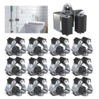 Gartengerätehalter mit Montagematerial für Besen Wandhalterung, 12er Pack, Schwarz