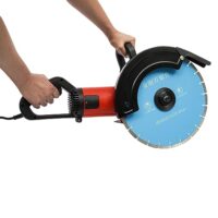 Elektrische Betonsäge mit 350mm Durchmesser, Tragbar und multifunktional für Trocken- und Nassschneiden von Stein, Beton und Granit