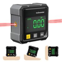Ein präzises Messwerkzeug mit Laserfunktion für Holzbearbeitung, Bau und Dekoration. Digitaler Winkelmesser mit Magnetbasis für genaue Messungen.