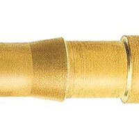Schlauchtülle Messing 4,0 mm X G 1/4 - goldfarbenes Metallrohr mit goldfarbener Metalldüse - robuste Konstruktion aus hochwertigem Messing - ideal für Heimwerker und DIY-Anfänger