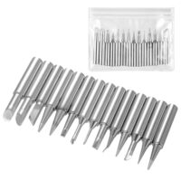Ersatzlötspitzen für Lötstationen, 14 Stück Lötspitzen Set, kompatibel mit Hakko, Atten und anderen Schweißgeräten
