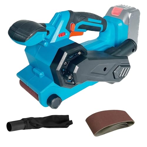 Bild von Akku-Bandschleifer mit 10 Schleifbändern und Staubbeutel, kompatibel mit Makita 18V Akku