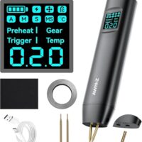 Akku Punktschweißgerät zum Selbermachen und Herstellen von Akkupacks, mit Ersatzschweißnadel und 99 Stufen, LCD-Display für DIY-Batterie-Reparatur